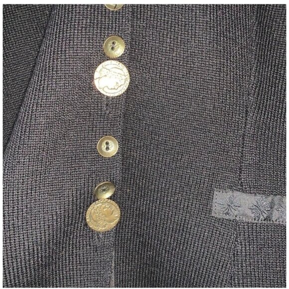 Telluride Clothing Co. Wool Jacket Medium Black Button-Up - Picture 3 of 10